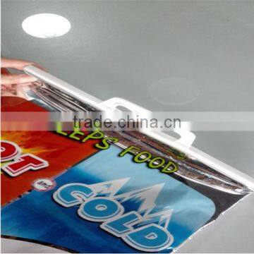 Custom High Quality Aluminum Foil Thermal Cooler Bag With Plastic Handle photo-3