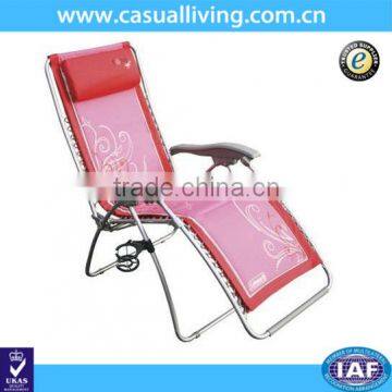 Gravity Lounge Chairs Folding Reclining Camping Picnic Chair