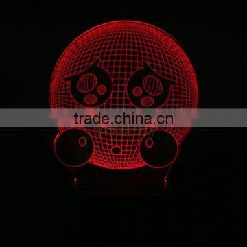 Lovely Emoji Expression Smile 3D Effect LED Night Light Unique Lighting Lamp photo-3