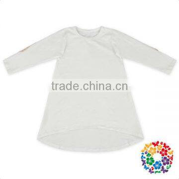 Girls Plain White T-Shirts Custom Brede Tops Comfort Cotton Bulk Long Sleeve T-shirts