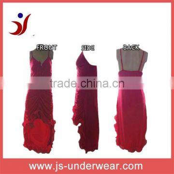 sexy pajamas for women red long night wear dress for lady made in China (accept OEM)