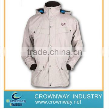 Mens waterproof jacket with nylon fabric for winter season ski wear