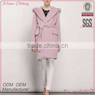 European Style clothing manufacturer OEM/ODM service high quality overcoat women's winter trench wool coat