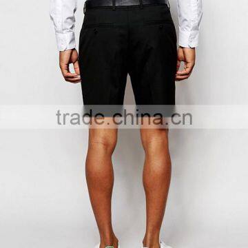 High Quality Latest Custom Slip Pockets Men's Black Slim Fit 100% Cotton Zip Fly Casual Shorts photo-2