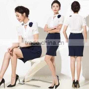 new fashionable design slim fit shirt uniform for women