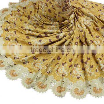 Wax Mix Lace Fabric African Dutch Wax Ankara Wax With Lace For Party BLW012 photo-3