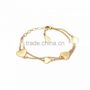 Indian Design Gold Plated Heart Bracelet