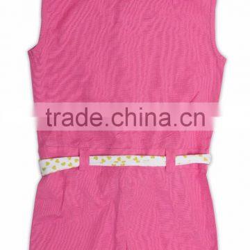 Organic Cotton Collar Jumpsuit With Printed Belt photo-2