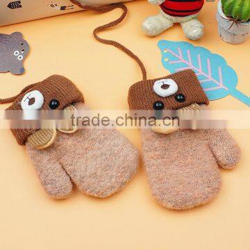 TC13010 Hot Sales Warm Winter String Baby Mitten New Fashion Fancy Animal Cartoon Knitted Baby Fingerless Gloves Wholesale photo-4