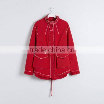 High Quality Latest Design Custom Design Red Jacket Women photo-4