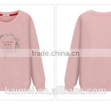 Latest design high quality enjoy a good popularity plain women sweatshirt CVC(60/40)