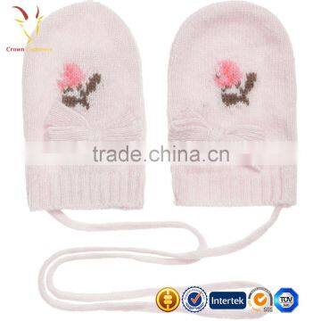 Childrens Fingerless 100% Cashmere Gloves for Girls