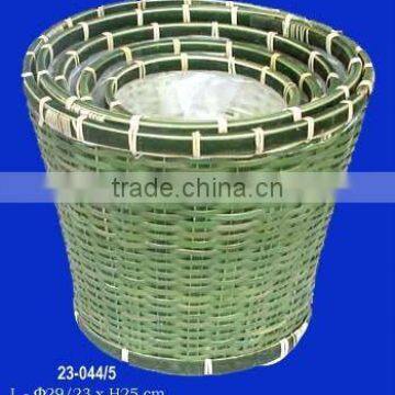 Set 5 Natural Bamboo Planter
