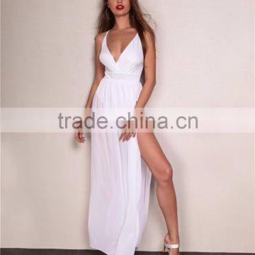 Runwaylover 029 New Fashion 2017 Ladies Sexy Deep V-Neck Maxi Dresses