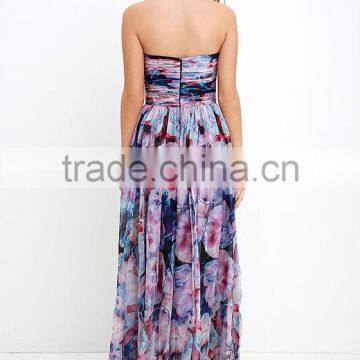 Special Effects Purple Floral Print Maxi Dress photo-5