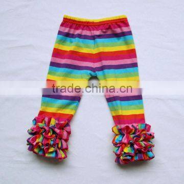 New Arrival Fashion Dress Children Boutique Garment Rainbow Ruffles Bottom Baby Ruffle Dress Rainbow Pants Outfits photo-3