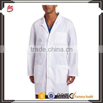 Quality men warm-up scrub jackets long white pockets jacket