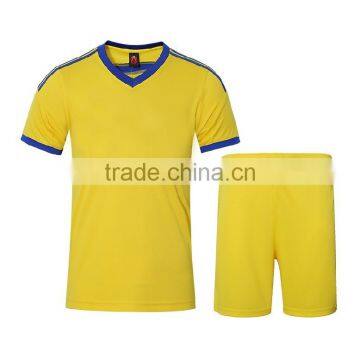 Custom men's football shirt yellow uniforms