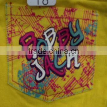 Girls Color Denim Shorts With Cut Belt#29BEH0013 photo-5