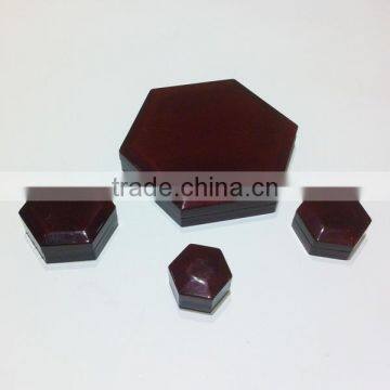 Hexagon Rosewood Ring/Watch/bangle/Bracelet/Pendant/Necklace/Earring Jewelry Box photo-2