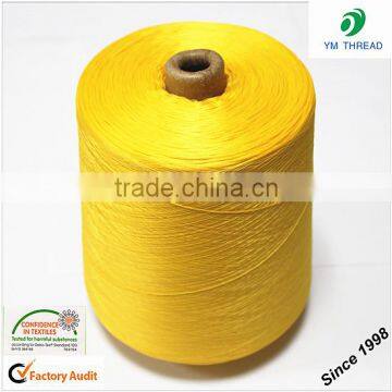 100% Pure Virgin Polyester Spun Yarn Dyed for T-shirt Fabric Knitting photo-4