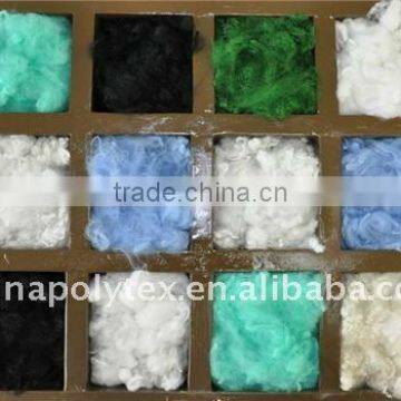 dyed polyester staple fibre