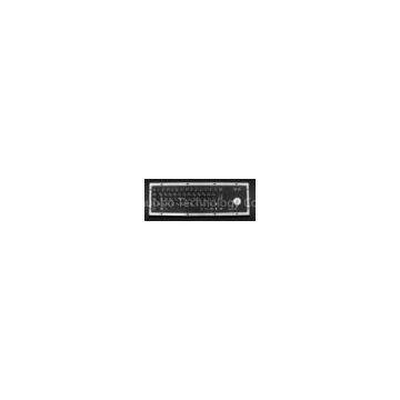 IP65 Black industrial metal kiosk keyboard with touch pad, function keys MKB-FN103A-TP-B