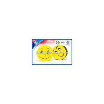 Yellow Round Cute Kids Erasers With En71 / Astm Certificate , TPR Material