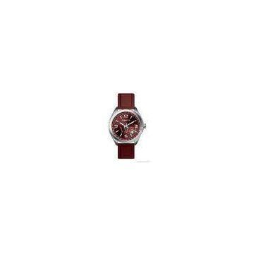 43.0mm Rubber Band Silicone Strap Watches With Reflocter Top Ring