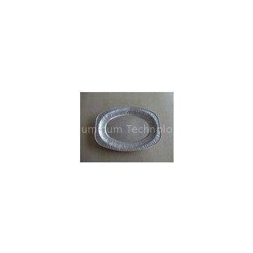 Embossed Oval aluminum foil serving tray full size disposable for frozen food