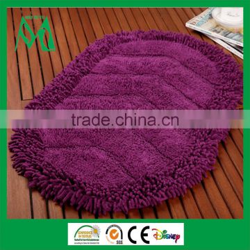 Chenille bath mat non slip shaggy microfiber chenille mat for floor