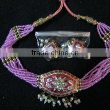 fashion jewelry pink necklace