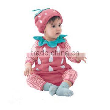 Cute Baby Costum Romper Set Long Sleeve Hooded Baby Grow photo-3