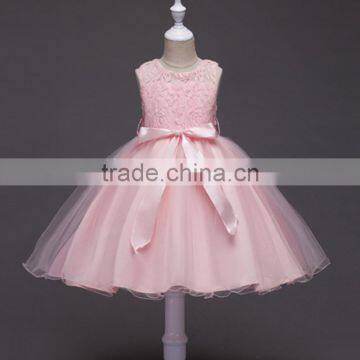 Wholesale Latest Frock Design Lace Flower Wedding Birthday Party Dress for Baby Girl photo-4