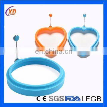 heart shape microwave silicone fried egg ring/ silicone egg holder