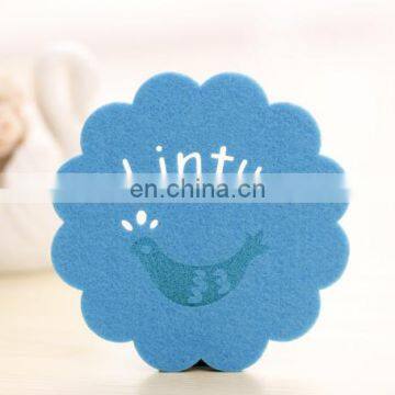 Cartoon Design with Words Felt Coaster baby birthday party decoration 6styles