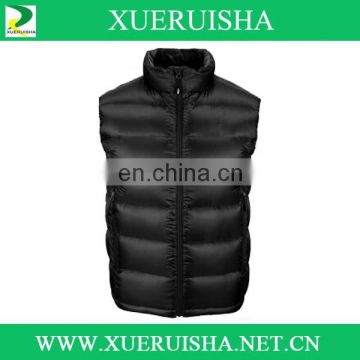 black good quality mens down sleeveless jacket