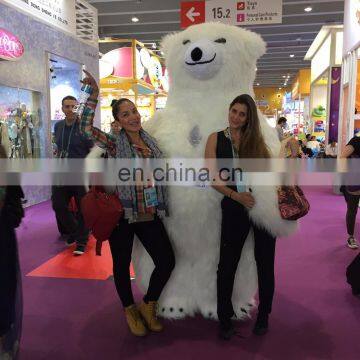 HI CE customized 2.5 meter polar bear inflatable mascot costume