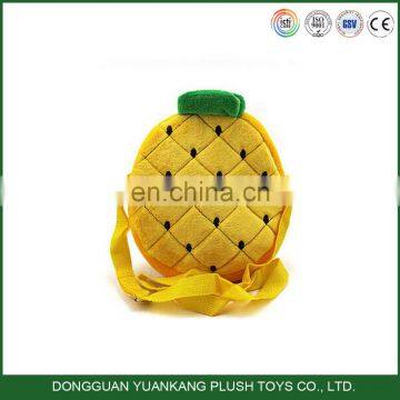 Custom kids mini fruit plush backpack stuffed soft handbag