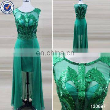 2014 colorful shining sequin beaded chiffon evening dress party dress