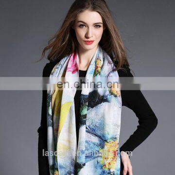 Digital Printing, Woolen Scarf for Women in Winter
