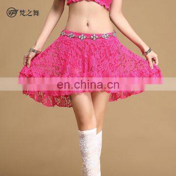 Q-6048 Short sexy lace women belly dance skirt