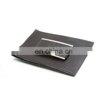 PU Leather patch jeans debossed logo Label , black color soft PU leather embedded Shiny nickle free metal tags