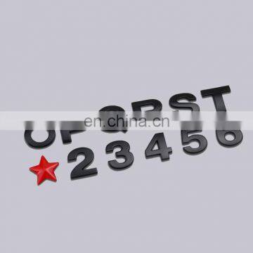 Wholesale Stock Items 3M Adhesive Type And Durable Style Custom Black Metal Number Sticker