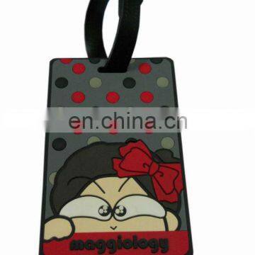 Soft Rubber Luggage Tag With Strap