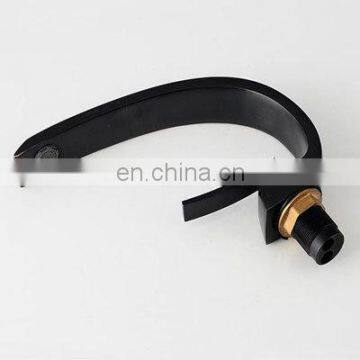 Hot Brass Cool Black Flat Curve Faucet Mixed Water Tap Hotel photo-4
