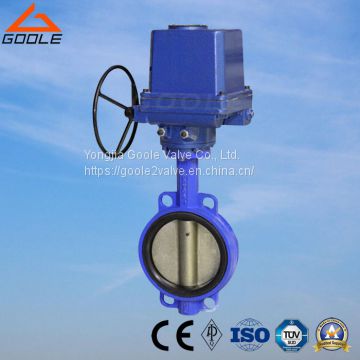 Wafer Type EPDM Seat Cast Iron Electric Regulating Butterfly Valve (D971X)