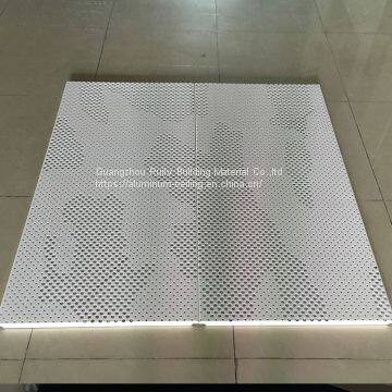 Aluminium Powder Coated Perforated Metal Ceiling Panel 600 X 600 X 0.6mm photo-4