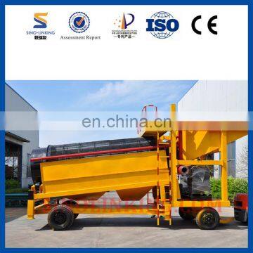 SINOLINKING Gravity Trommel Screen Soil Clay Gold Ore Washing Plant with 99% Recovery Rate