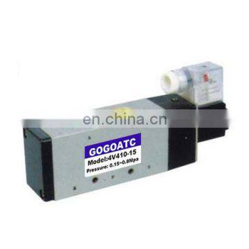 GOGO Pneumatic Single Coil Solenoid Valve Air 4V410-15 Port 1/2" BSP 24V DC 5 Way Electric Control Valve With Plug Red LED Light photo-2